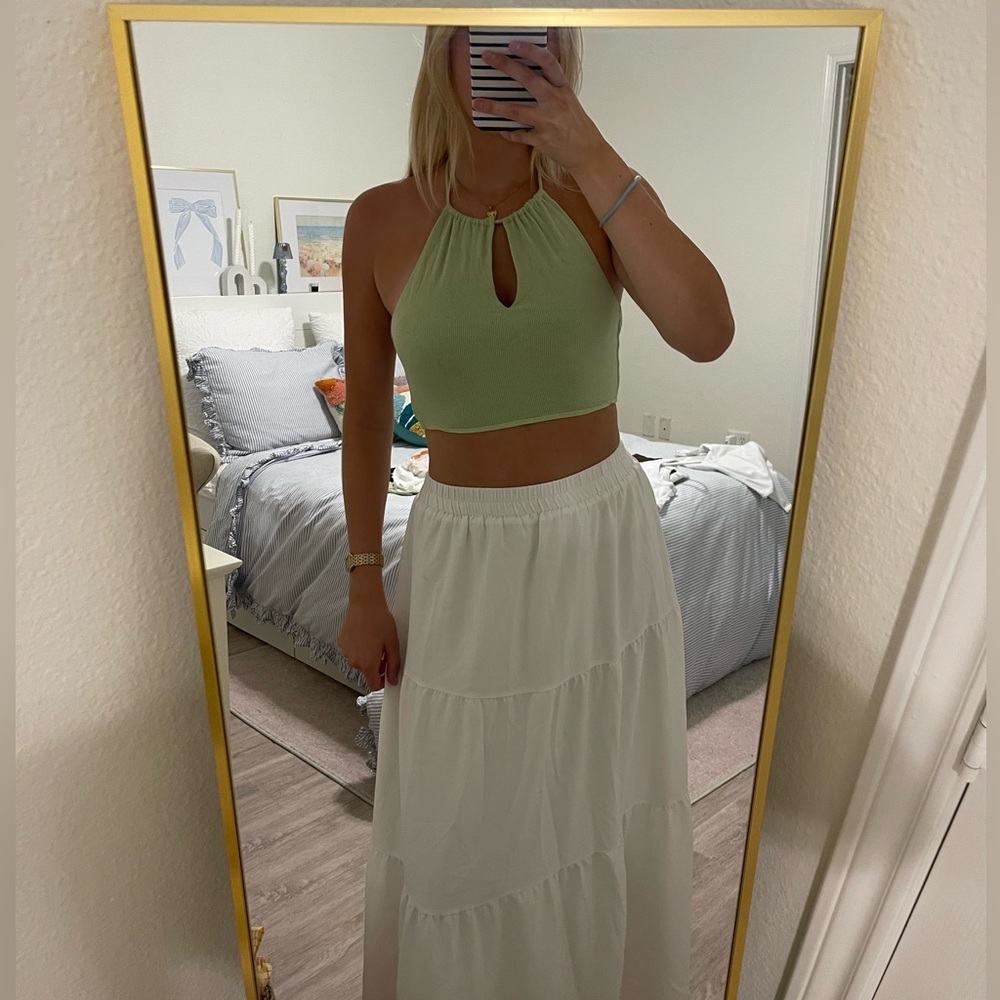 White Fox Backless Tie Top